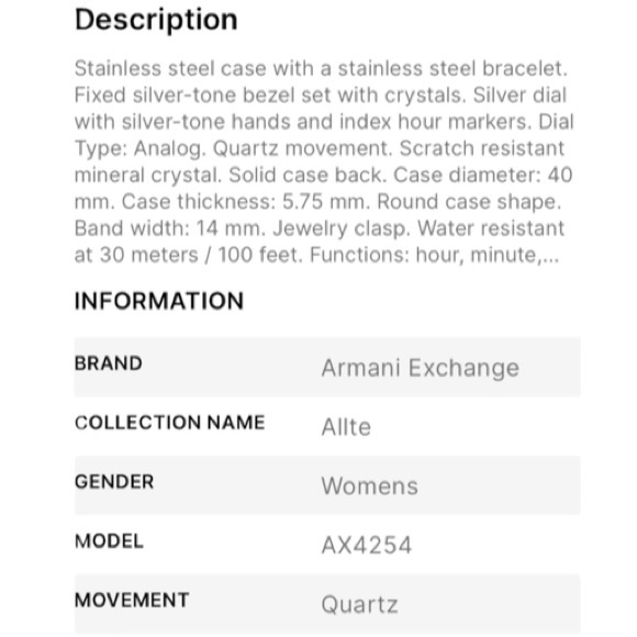 Armani Exchange Stainless Steel Watch - Picture 9 of 11